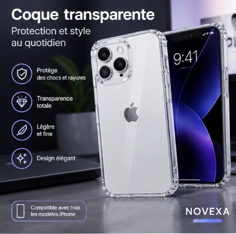 Coque de téléphone transparente